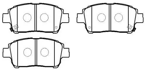 колодки тормозные передние (116.5*51.6) TOYOTA YARIS (P10) 1.0-1.3 98-05