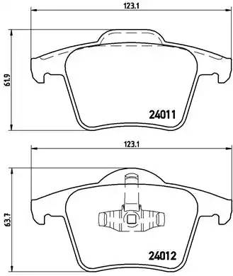 P86019 1044 00 колодки дисковые з. Volvo XC90 2.5iT/3.0i T6/2.4 D5 02