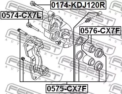 0574-CX7L направляющая скобы суппорта Mazda CX-7 ER 06-12