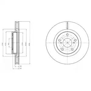 Диск тормозной передний (296х28) 5 отв TO Camry 2.4, ACV40, 2AZ-FE, 05-: 3.5, ACV40, 2GR-FE, 05-::::