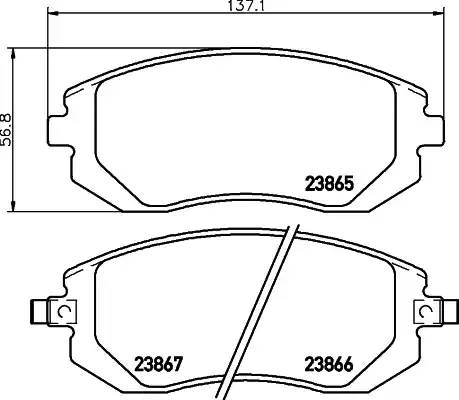 Колодки тормозные NAO SUBARU FORESTER (SG) FORESTER (SH) FORESTER (SJ) IMPREZ