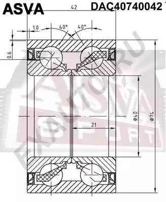 подшипник ступицы передней = COROLLA 120 = AVENSIS 03- (40x74x42x42)