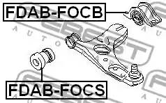 FDAB-FOCS сайлентблок рычага пер. Ford Focus 1.4-2.0/1.8TDi 98