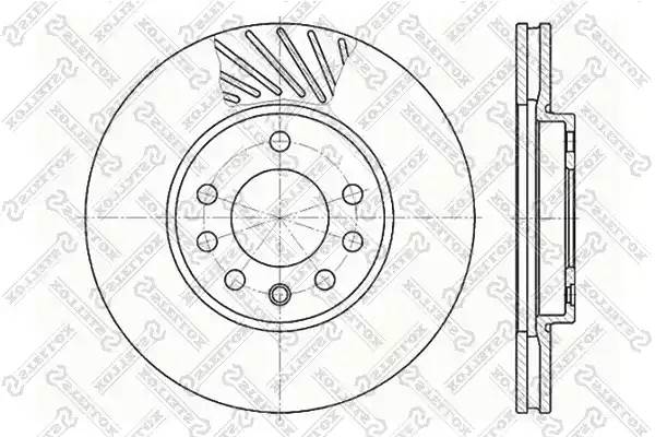 диск тормозной передний 5шп 280мм Opel Astra G, Astra H, Zafira A/B, MERIVA
