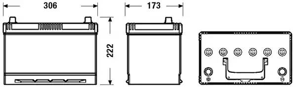 Аккумулятор EXIDE CLASSIC 90AH 680A (+/-)