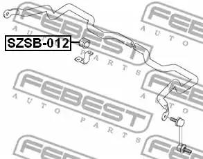 SZSB012 втулка стабилизатора центральная Suzuki Liana 01>/Baleno SY416 95