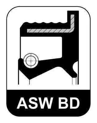 Сальник 40x52/58x7,6 ASW F BD NBR