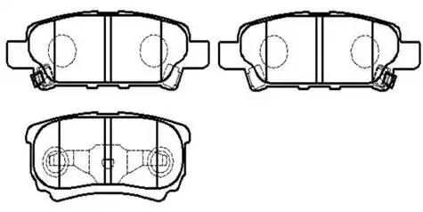 колодки тормозные задние MITSUBISHI LANCER 9 03-07, Lancer 10 07-, Outlander 03-07, DODGE Caliber 06-