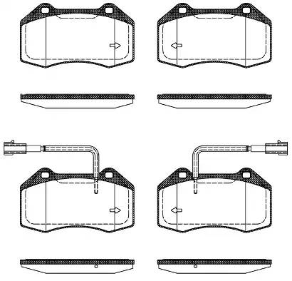 1113 22 колодки дисковые задние 124,8x15,3x70,8 Alfa Romeo Mito, Fiat Punto 1.4i