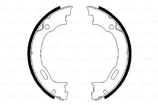 0 986 487 609 4707.01 колодки барабанные ручника MB W163 All 98-05
