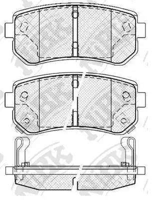 Колодки тормозные задние HYUNDAI ACCENT 2006- :: NIBK PN0436