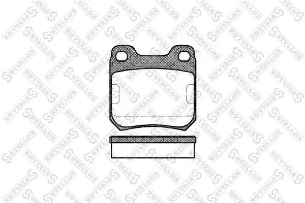 Колодки тормозные задние дисковые 61,5*61 Opel Omega A 86-, Senator B 87-, Vectra B 95-