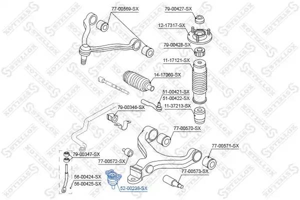 52-00238-SX опора шаровая SsangYong Kyron D20/D27/E23 07