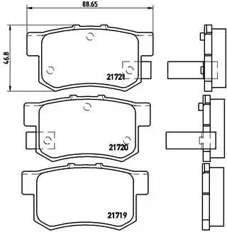P28022 GDB1063 325 22 колодки дисковые з. Honda Prelude 2.0i-2.3i & 4WD 92-96