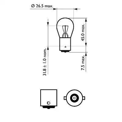 лампа 12V 21W с цоколем