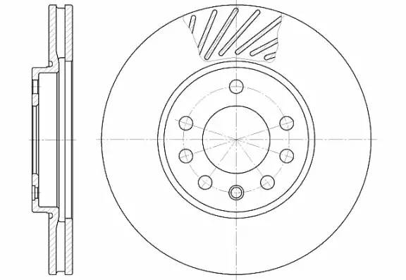 диск тормозной передний 5шп 280мм Opel Astra G, Astra H, Zafira A/B, MERIVA