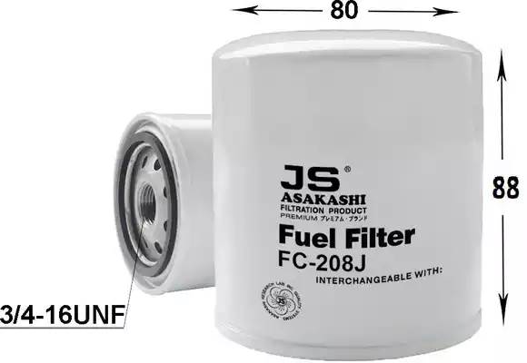 FC208J фильтр топливный Toyota Land Cruiser 3.0D/4.0D/TD 74-89