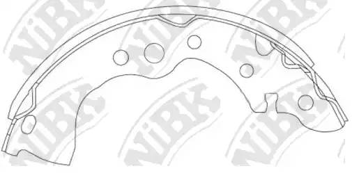 Колодки тормозные задние /барабан/ NISSAN ALMERA CLASSIC :: NIBK FN0636