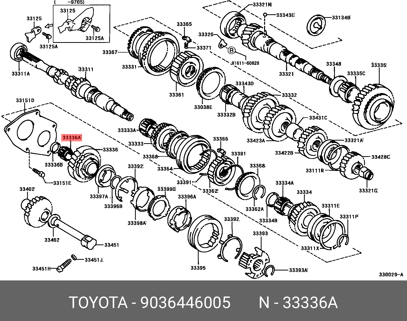 LAND CRUISER 201408 - 201507, BEARING (FOR COUNTER 5TH GEAR)