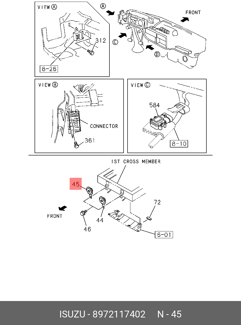 8972117402 ISUZU Сигнал звуковой
