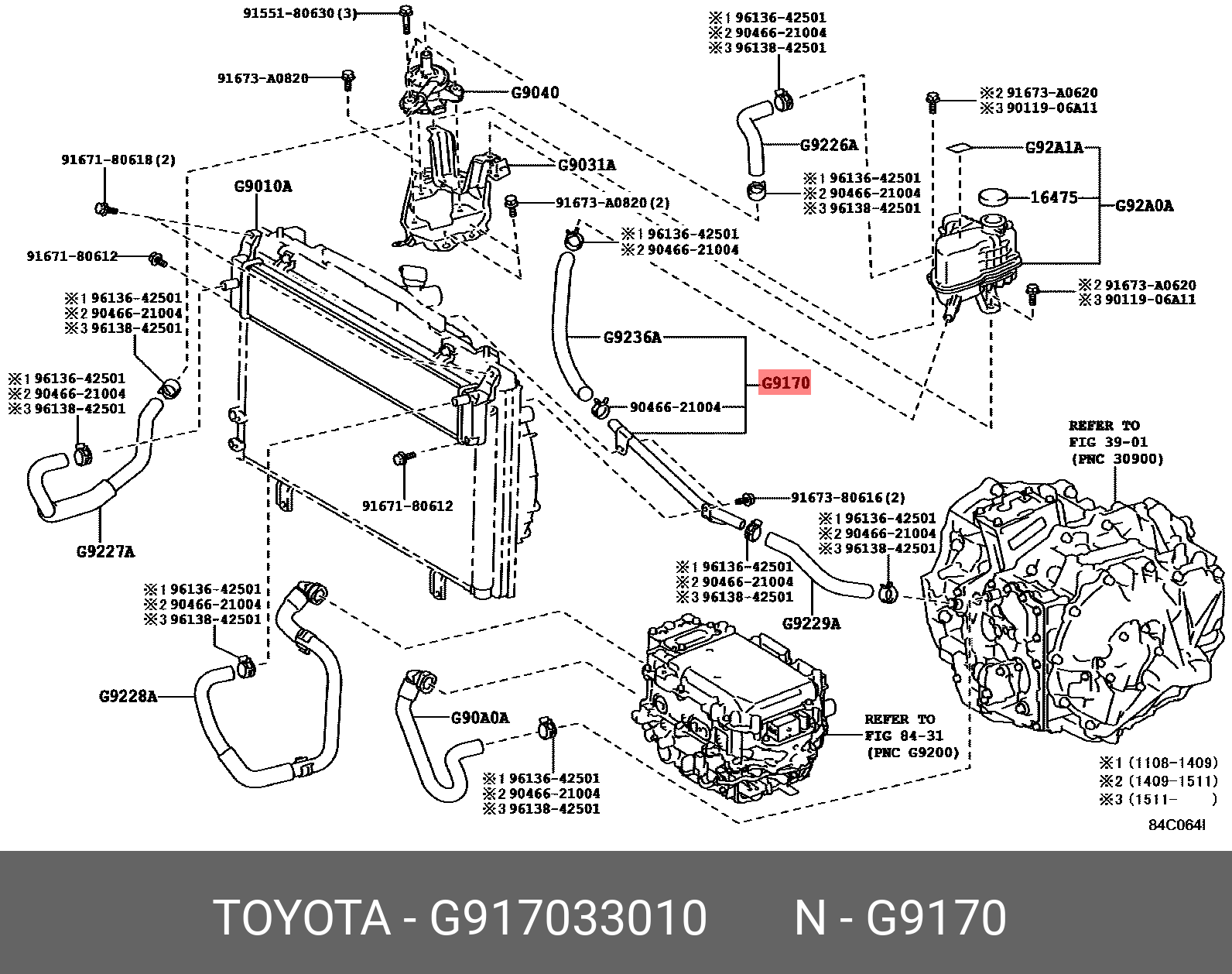 CAMRY HYBRID 201108 - 201704, PIPE ASSY, INVERTER COOLING NO.1
