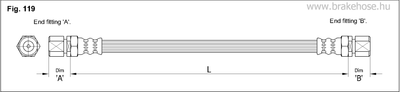 Шланг тормозной задний