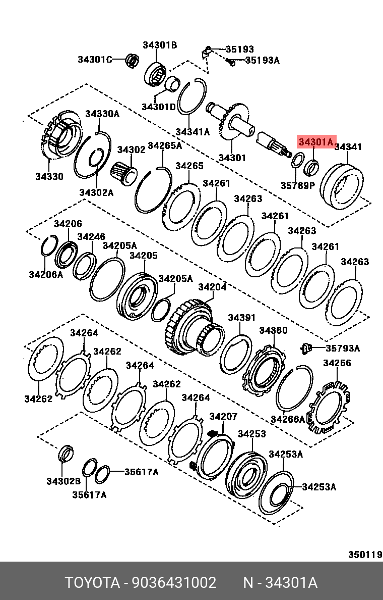CELICA 199908 - 200604, BEARING, NEEDLE ROLLER (FOR 3RD GEAR)