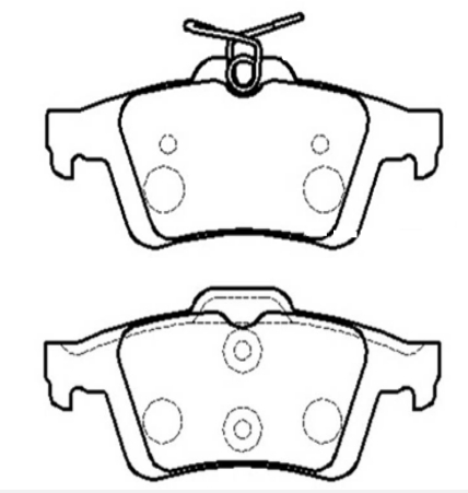 колодки тормозные задние (дисковые) пружина с верху
