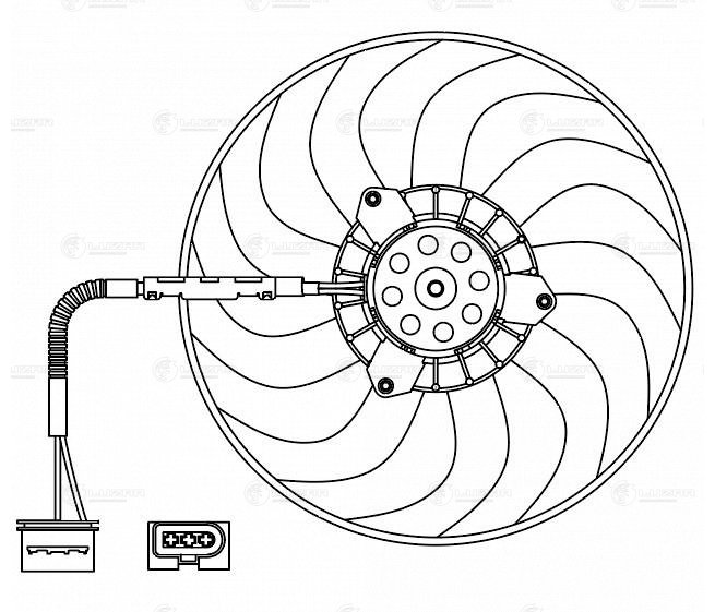 Электровентилятор кондиционера в сборе