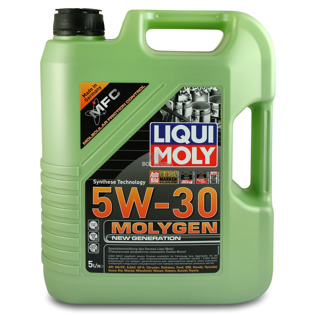 Ликви моли молиген 5w30. 5w-30 SN/СF Molygen New Generation 5л (НС-синт.мотор.масло). 9043 Liqui Moly. Molygen New Generation 5w-30.