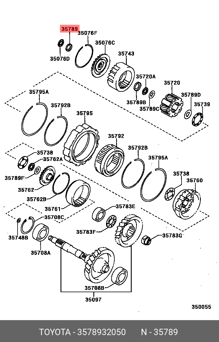 COROLLA LEVIN 198705 - 199106, RACE, THRUST BEARING (FOR FRONT PLANETARY FLANGE FRONT)