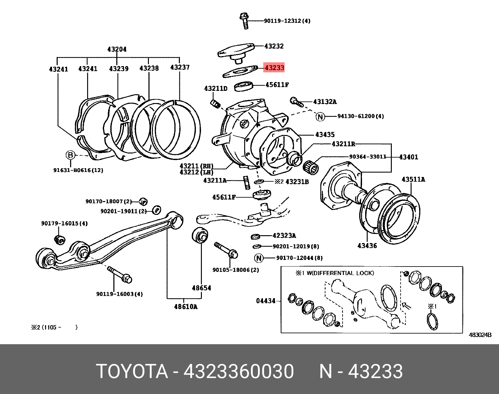 Genuine OE knuckle flange dust seal, 4323360030 for TOYOTA