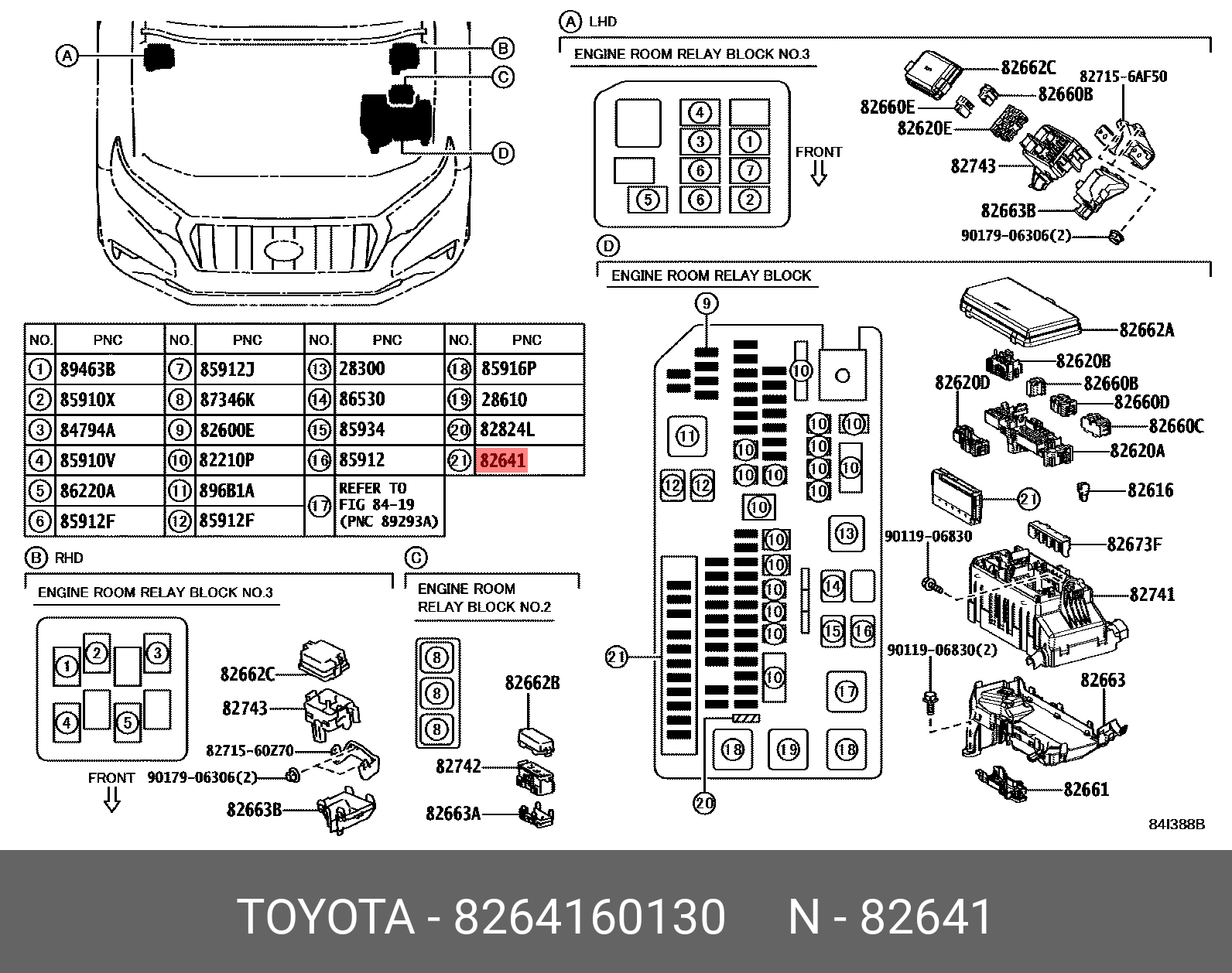8264160130 GENUINE TOYOTA LAND CRUISER PRADO 201708, RELAY