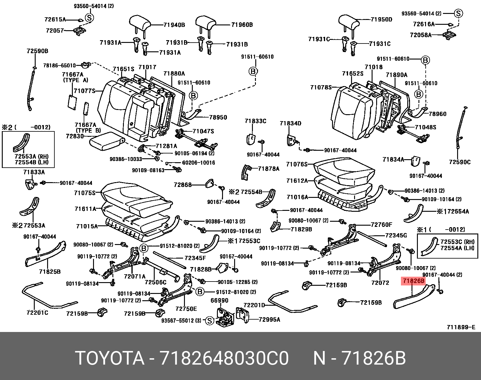 TOYOTA HARRIER MHU38 200503-201206 GENUINE PARTS