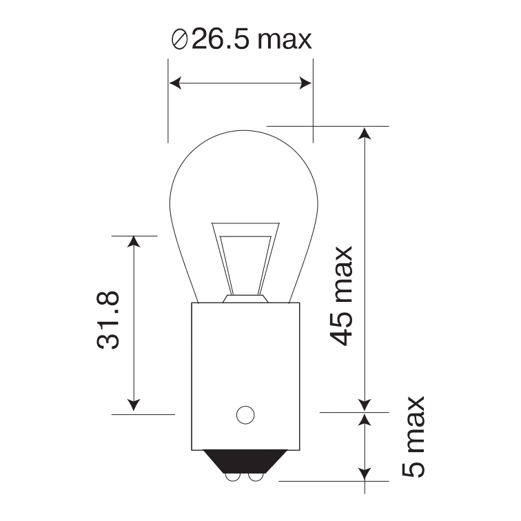 Лампа маяк a 24-21+5 bay15d (габариты+стопы) лампа автомобильная 4660007275472