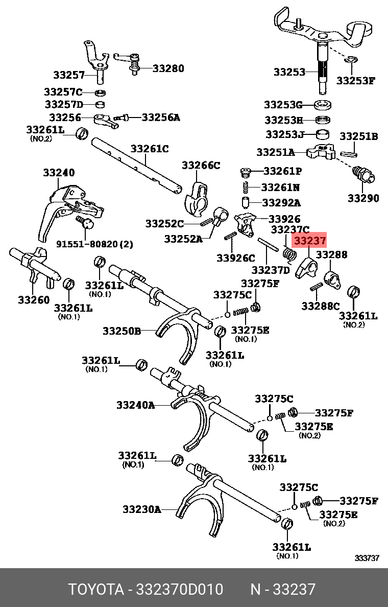 33237-0D010 GENUINE TOYOTA 332370D010, C-HR 201612 -, NGX50, NGX10