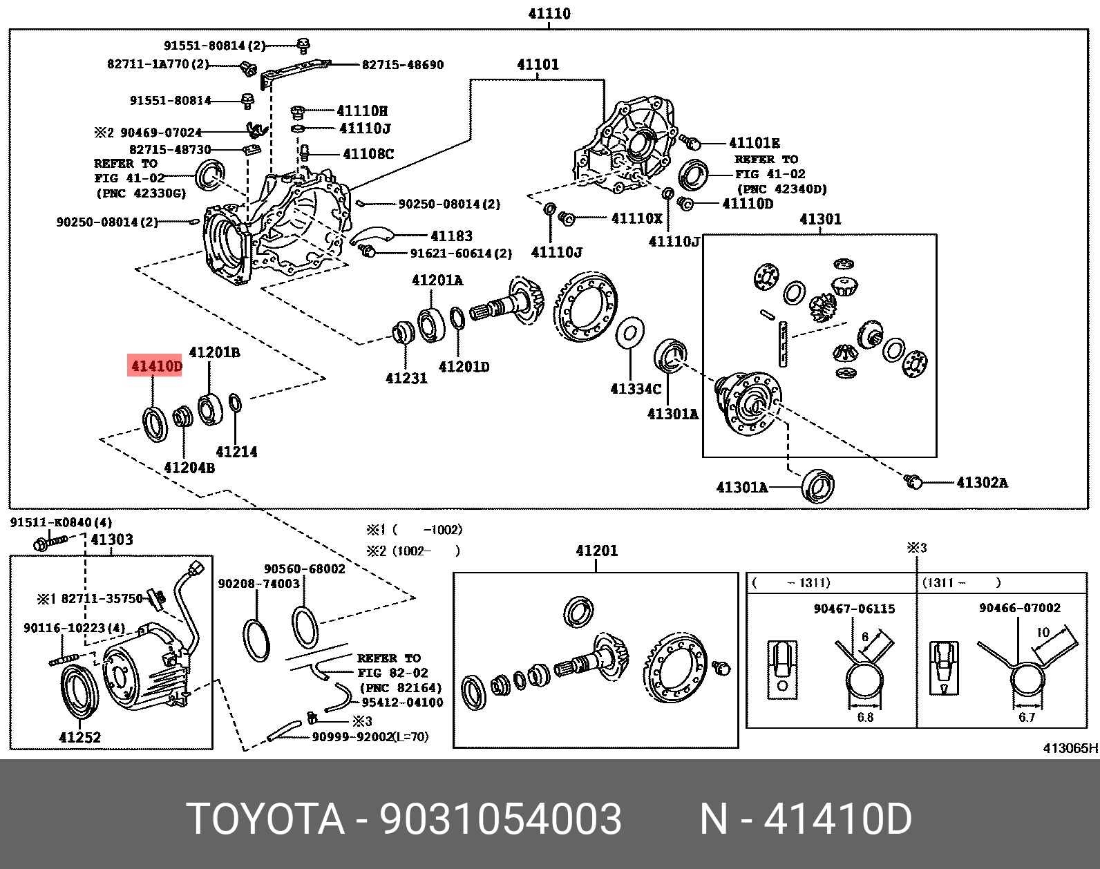 Genuine OE rear axle differential seal, 9031054003 for