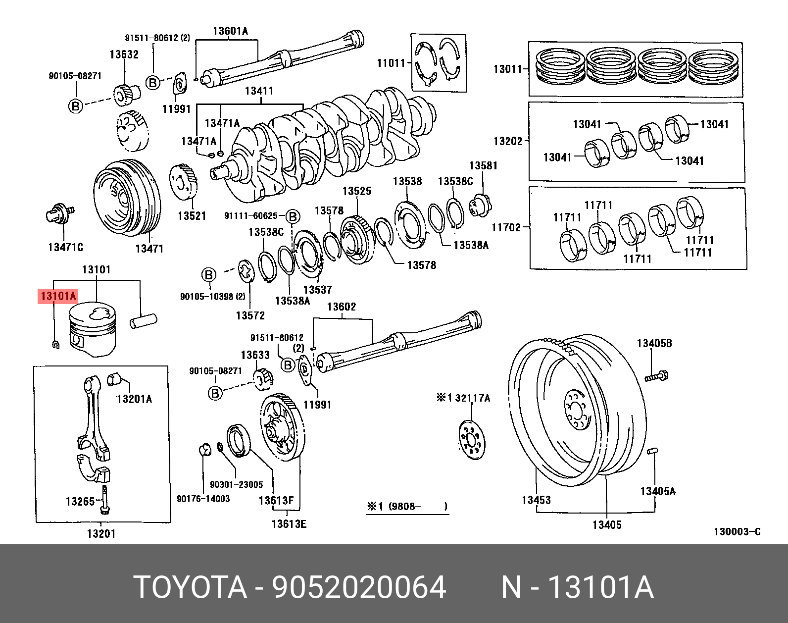 PRIUS 201511 -, RING, HOLE SNAP(FOR PISTON PIN)