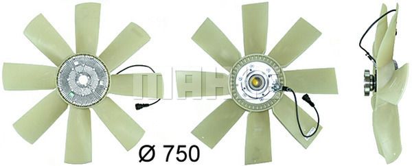 Вентилятор радиатора охлаждающей жидкости и конденсера CFF 441 000P
