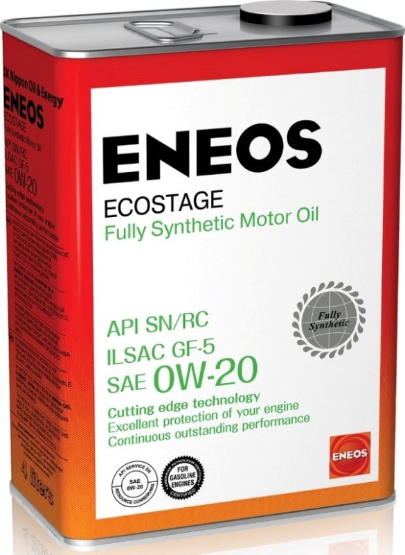 Масло моторное ENEOS Ecostage SN Синтетика 0W20 4л