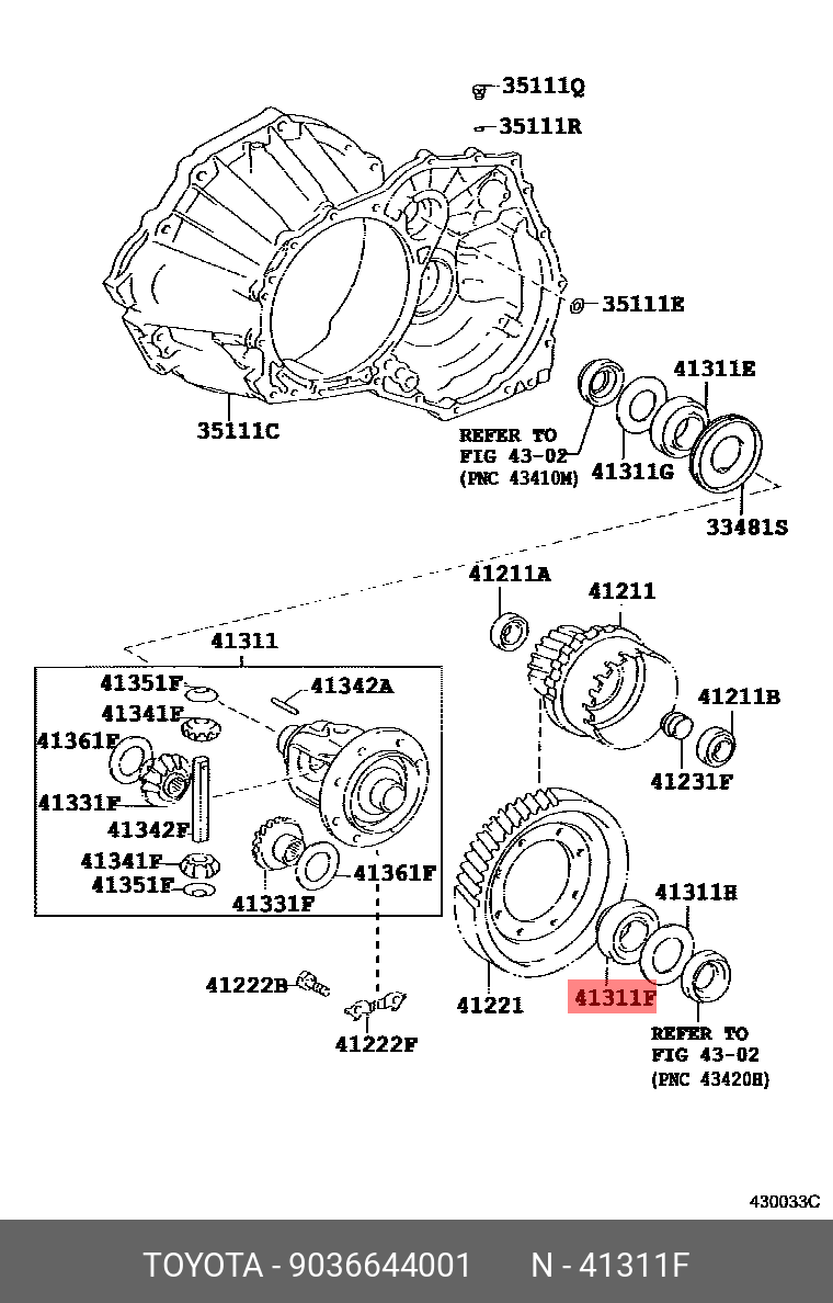 CELICA 199908 - 200604, BEARING, TAPERED ROLLER (FOR FRONT DIFFERENTIAL CASE REAR)