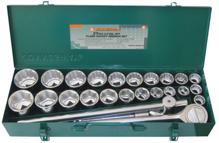 S04H6327S Набор головок торцевых дюймовых 3/4"DR, SAE 7/8"--2", 27 предметов