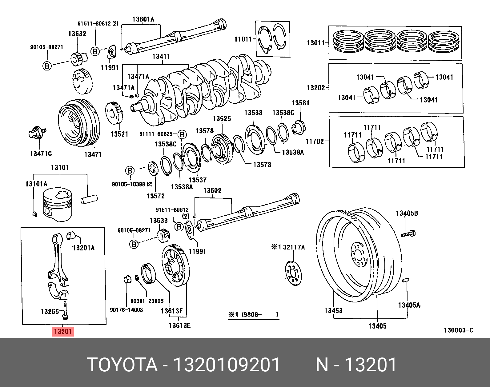 CELICA 199908 - 200604, ROD SUB-ASSY, CONNECTING