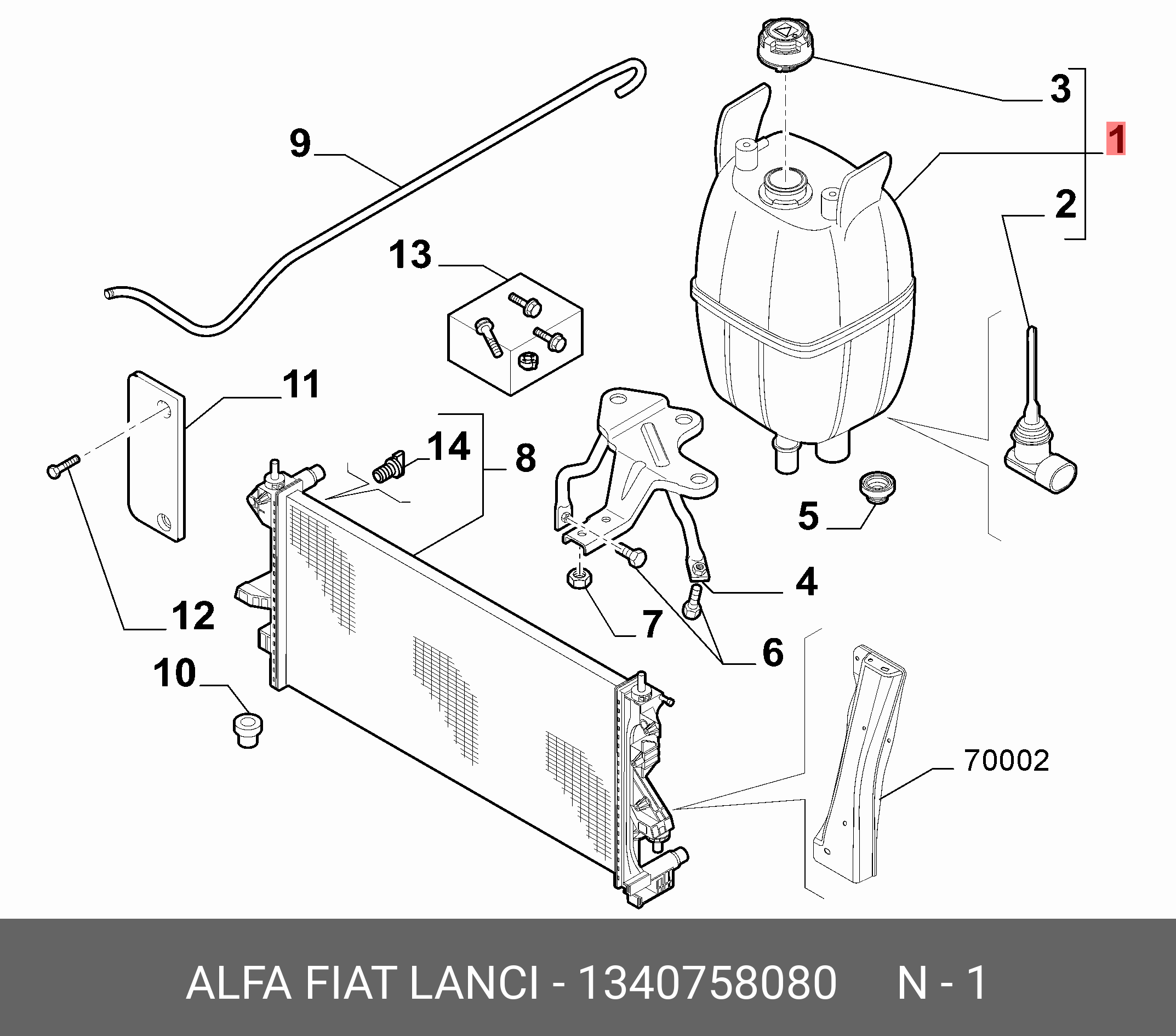 Бачок расширительный Fiat maxi c 06-12гг 1340758080