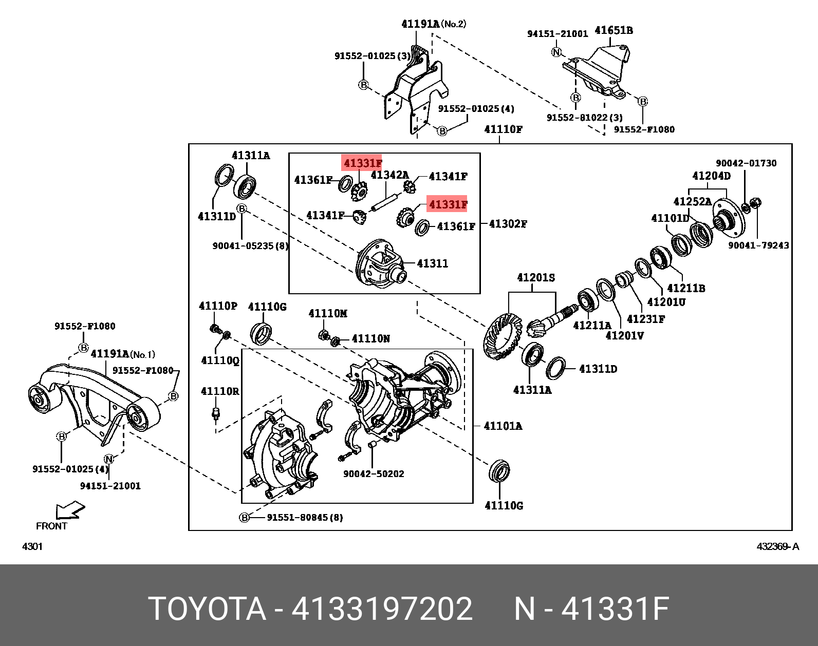 DUET 199809 - 200405, GEAR, FRONT DIFFERENTIAL SIDE