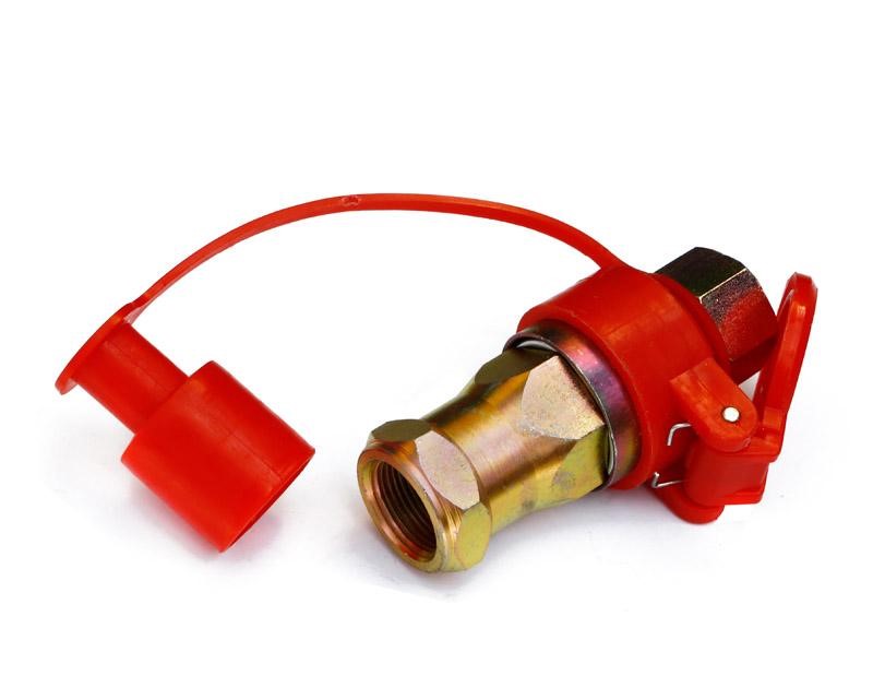 Евроразъем пневматический M16 с клапаном (красный)