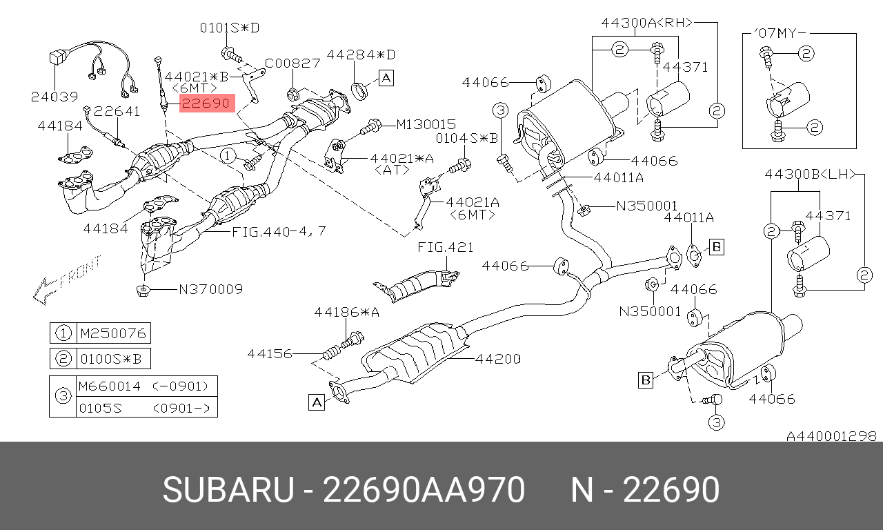 aya 22641-AA490 22641AA490 Auto Car Air Fuel Ratio O2 Lambda