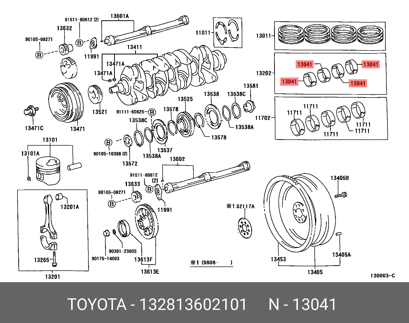 CAMRY HYBRID 201108 - 201704, BEARING, CONNECTING ROD