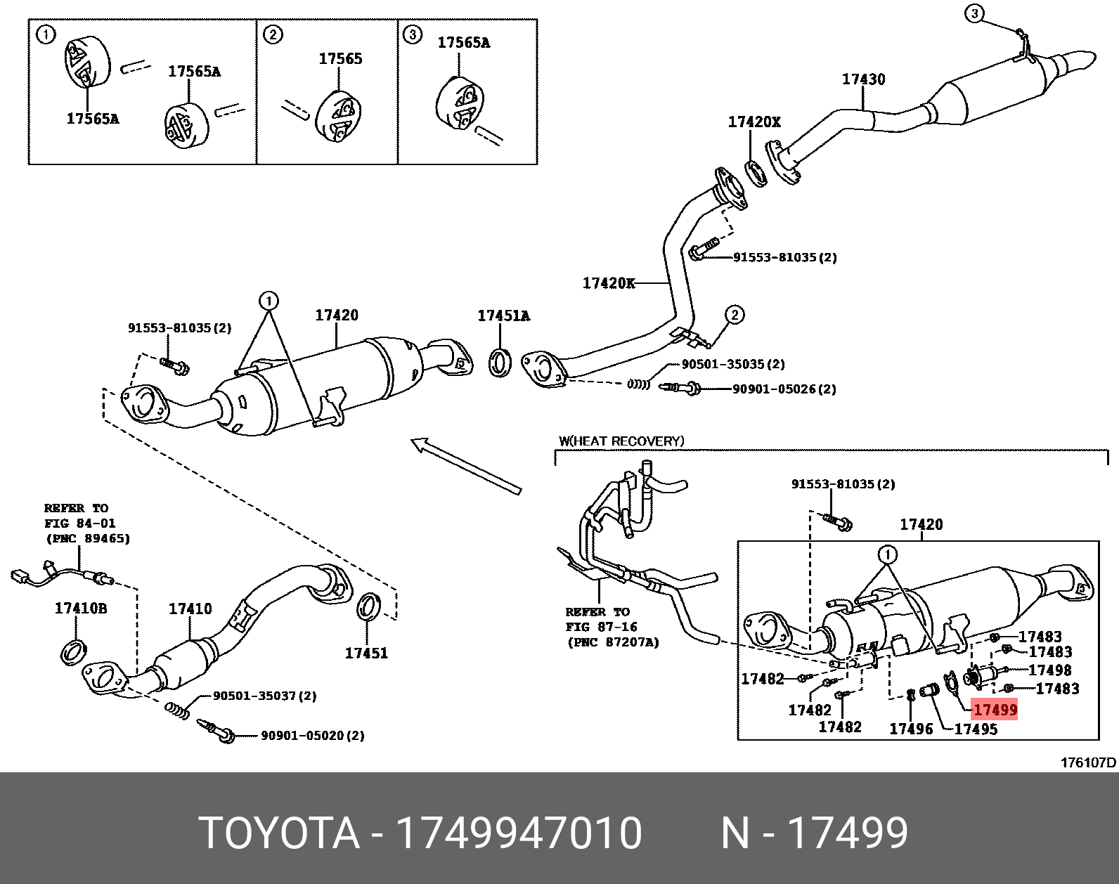 PRIUS (PLUG-IN HBD) 201201 - 201604, GASKET, EXHAUST PIPE GAS CONTROL ACTUATOR