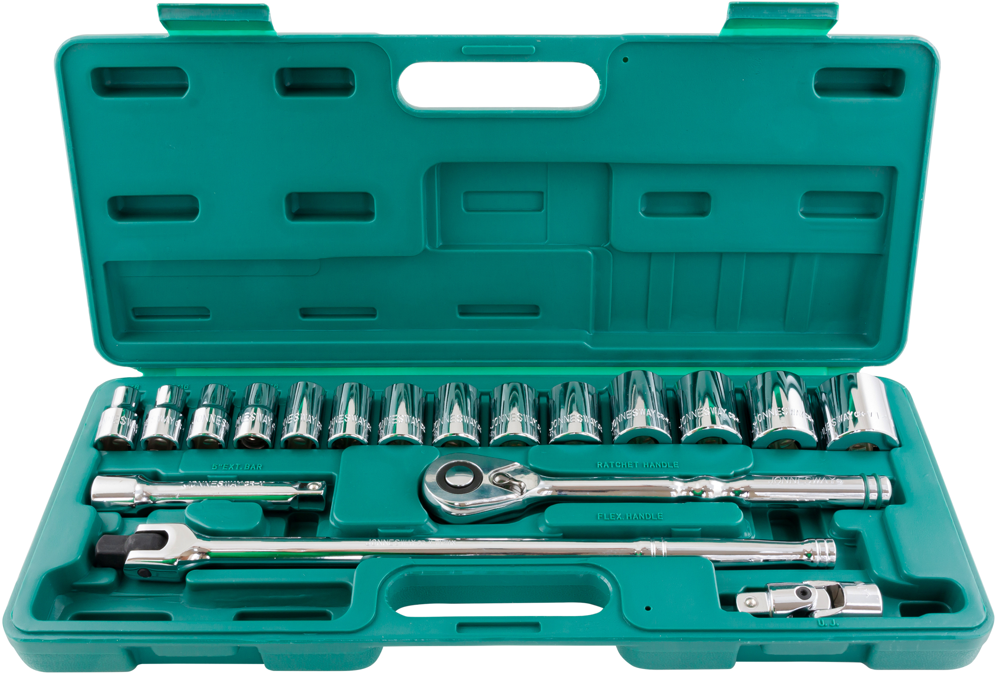 S05H4219S Набор головок торцевых дюймовых 1/2"DR, SAE 3/8"--1-1/4", 19 предметов